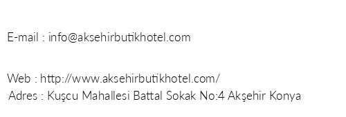 Akehir Butik Otel Hasan Muallim Konukevi telefon numaralar, faks, e-mail, posta adresi ve iletiim bilgileri